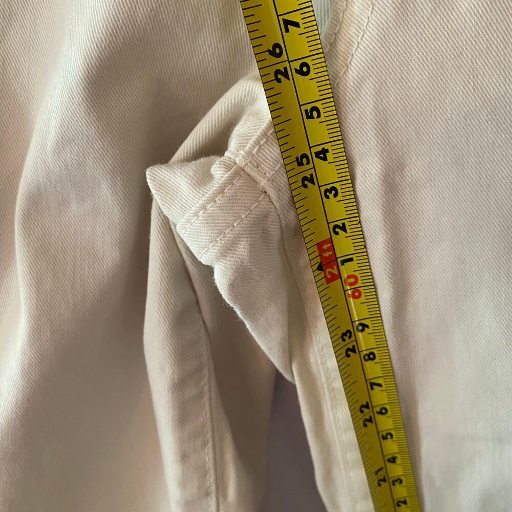 Marine Layer Bridget Crop Cream Wide Leg Jeans Pants Minimalist Women's size 2 - Picture 11 of 13